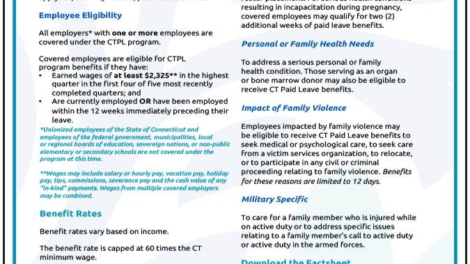 Connecticut paid sick leave