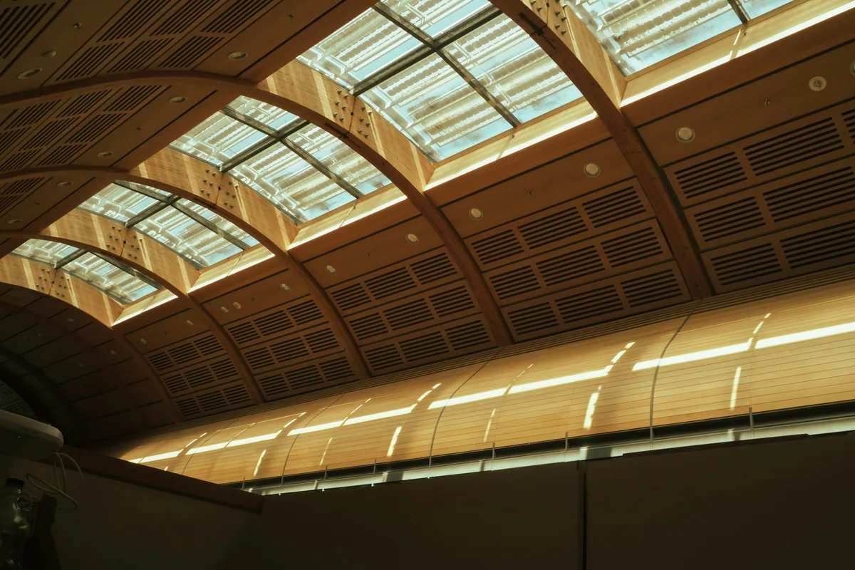 Light-filled civic interior in New Haven